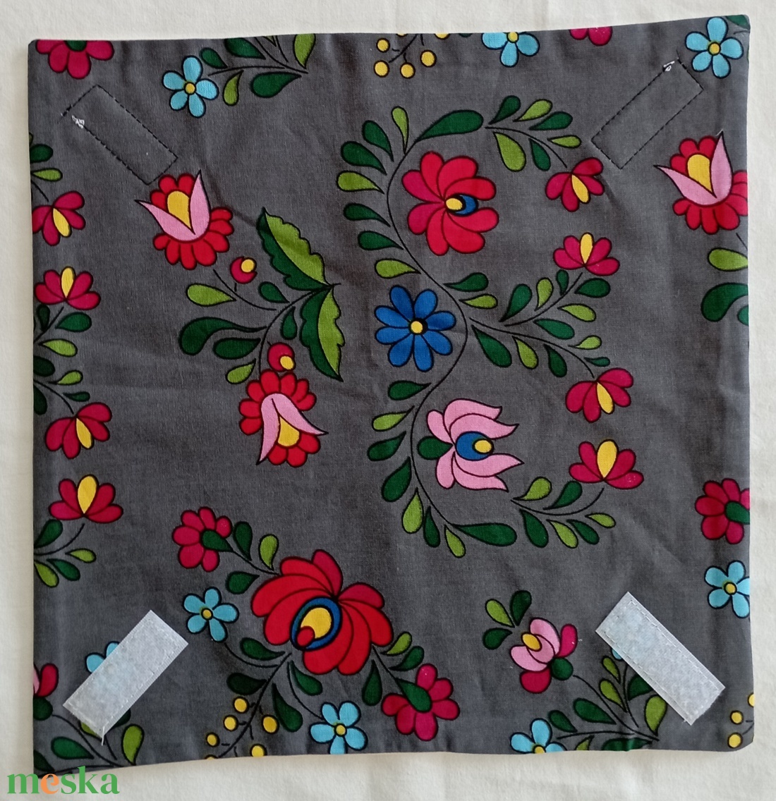 Uzsonna csomagoló - kalocsai mintás szendvics csomagoló - újra szalvéta - No waste - élelmiszer biztos újreszalvéta - táska & tok - uzsonna- & ebéd tartó - szendvics csomagoló - Meska.hu