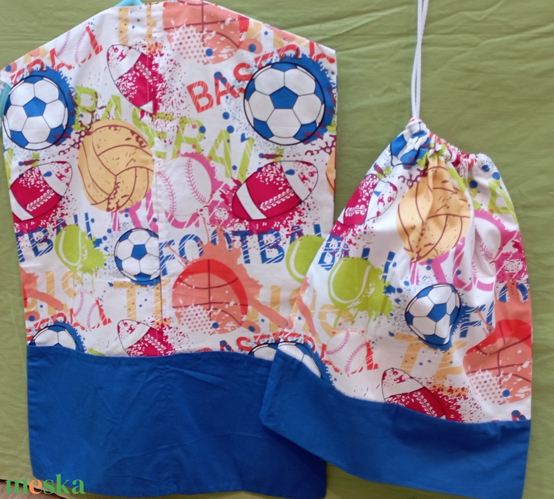 Ovis zsák szett Focilabda mintás - egyedi ovis zsák  - játék & sport - ovis felszerelés - ovis zsák - Meska.hu