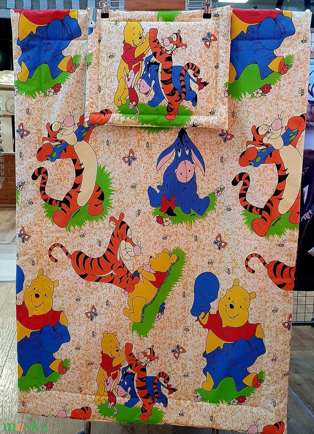 Ovis ágynemű - micimackó mintás ovis takaro és párna szett - játék & sport - ovis felszerelés - ovis ágynemű - Meska.hu