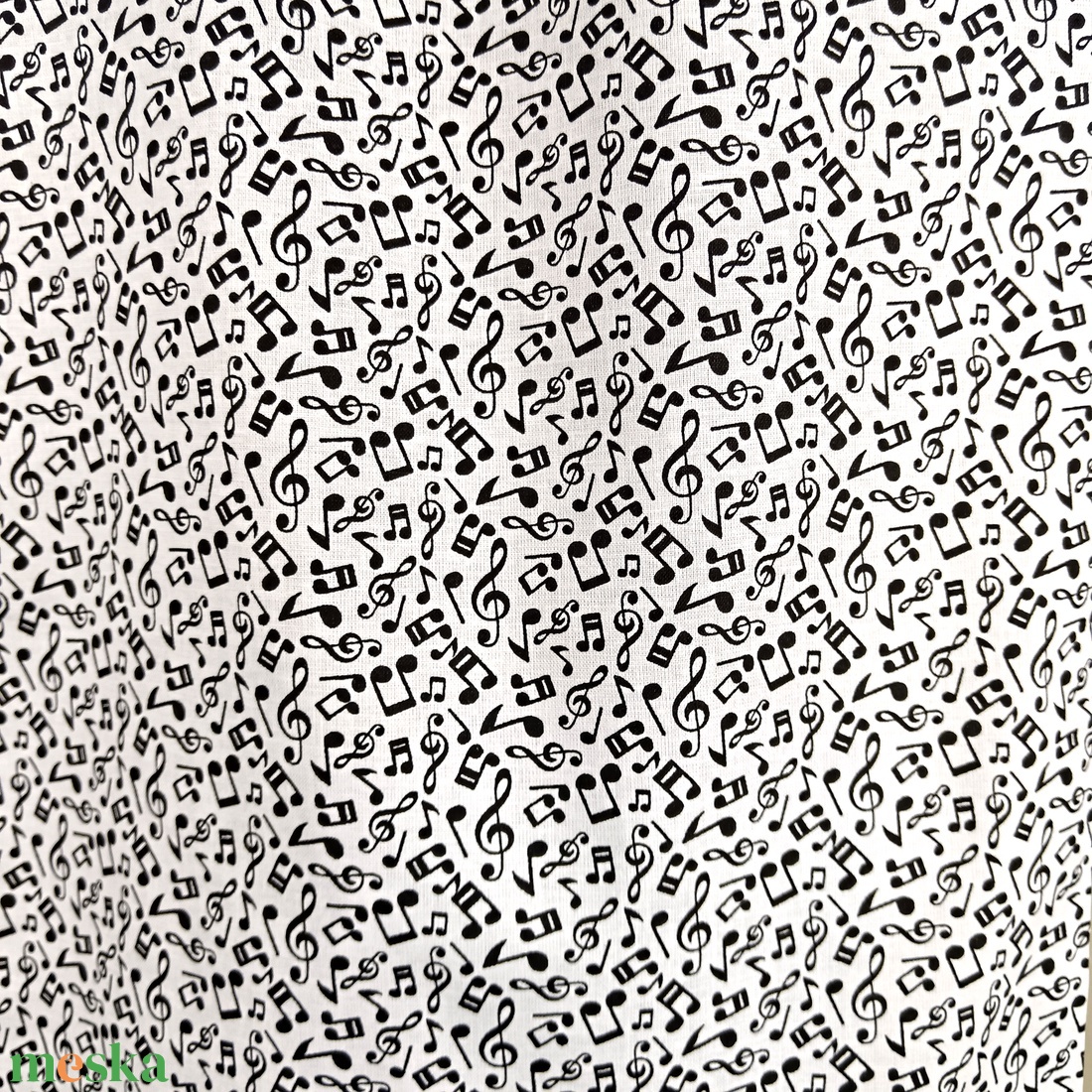 Szatyor - hangjegy mintás textil táska - bevásárló táska  - egyedi bevásárló szatyor - textil szatyor - mosható szatyor - táska & tok - bevásárlás & shopper táska - shopper, textiltáska, szatyor - Meska.hu