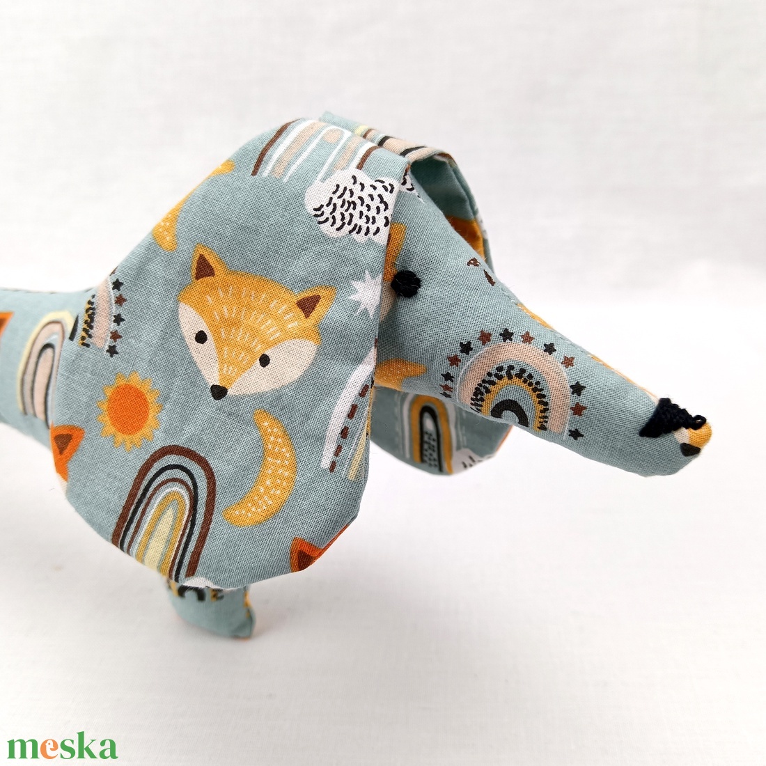 Tacskó - mintás egyedi tervezésű kézműves játék - textiljáték - tacsi kutya - gyerek játék - játék & sport - plüssállat & játékfigura - kutya - Meska.hu