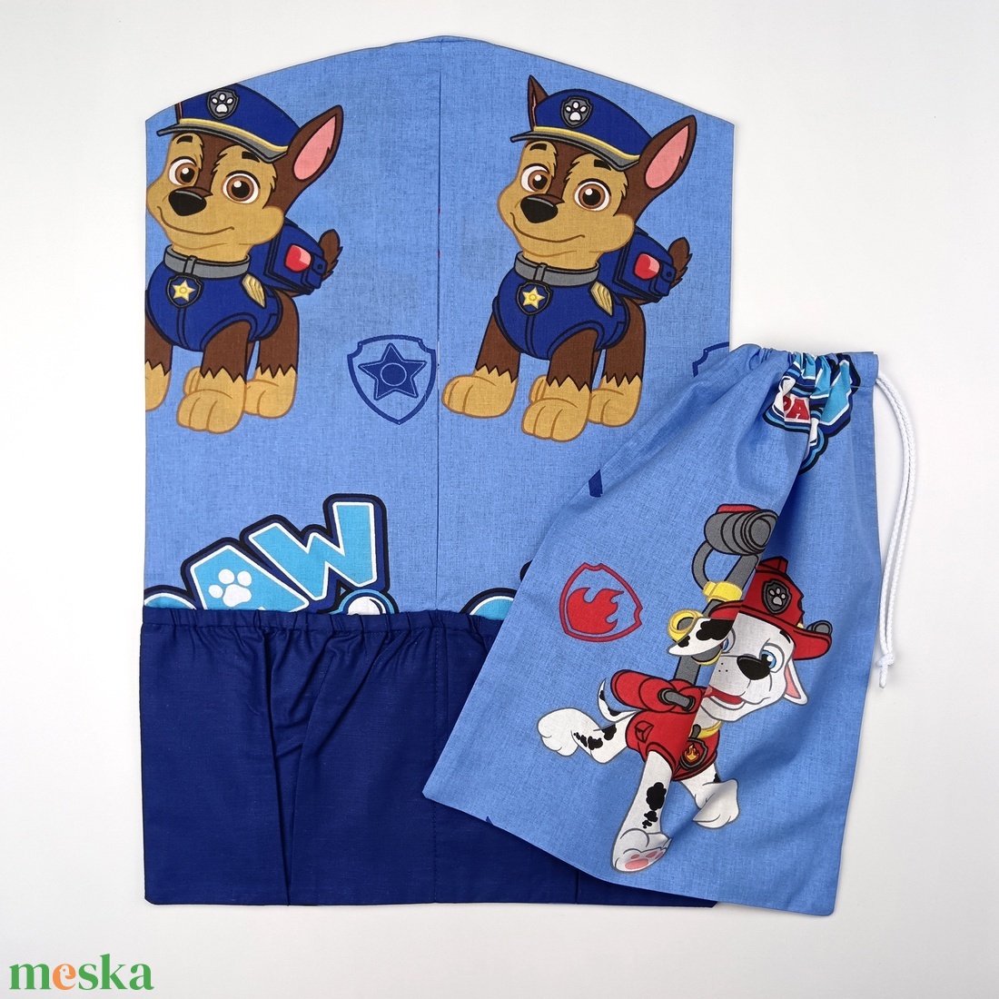 Ovis zsák szett - mancsőrjárat mintás - egyedi ovis zsák  - játék & sport - ovis felszerelés - ovis zsák - Meska.hu