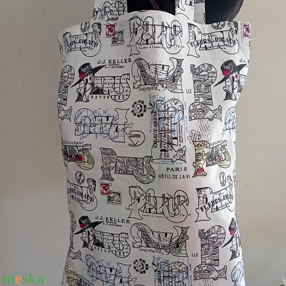 Szatyor - retro mintás textil táska - egyedi bevásárló szatyor - textil szatyor - mosható szatyor - táska & tok - bevásárlás & shopper táska - shopper, textiltáska, szatyor - Meska.hu