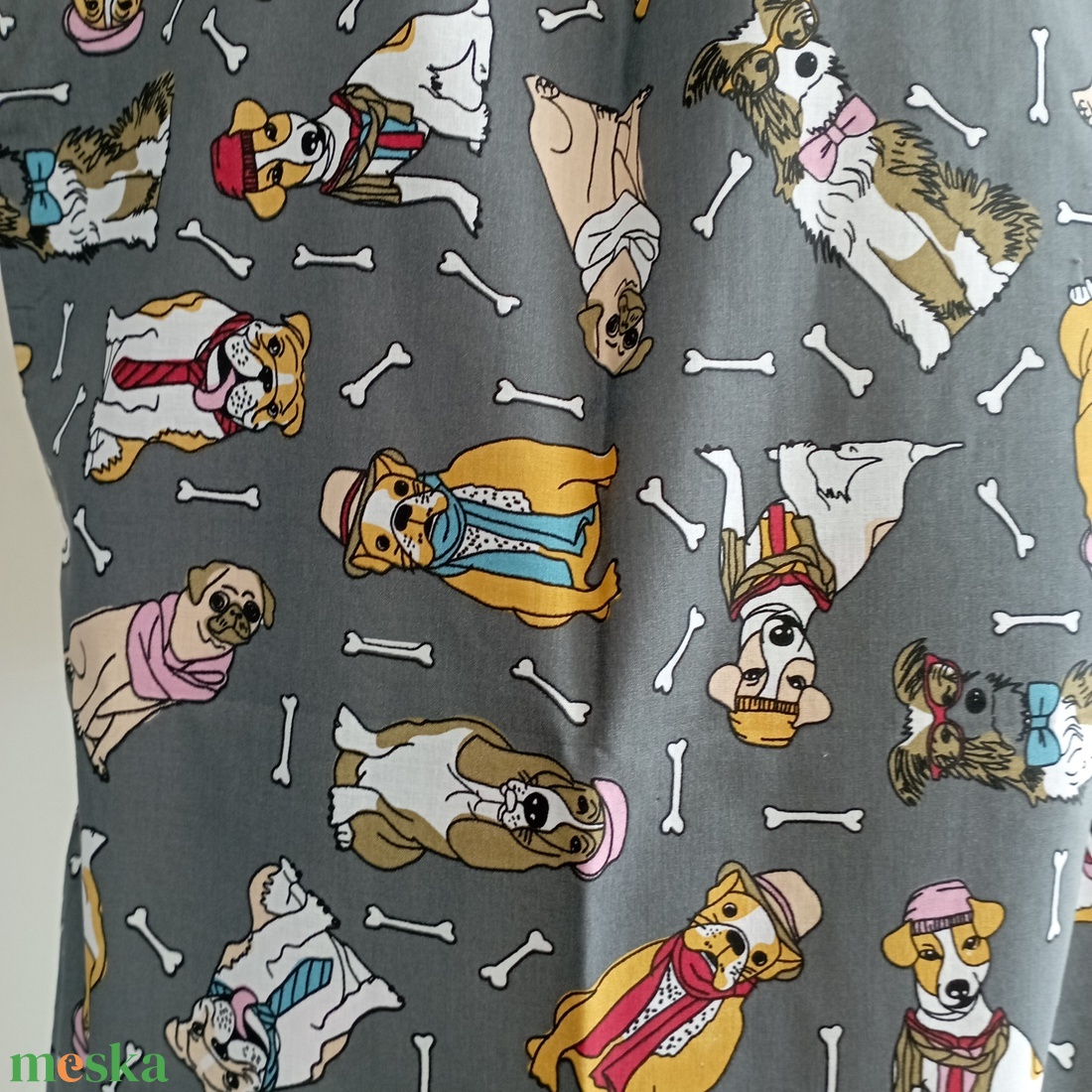 Nagy szatyor - kutya mintás textil táska - egyedi bevásárló szatyor - textil szatyor - mosható szatyor - táska & tok - bevásárlás & shopper táska - shopper, textiltáska, szatyor - Meska.hu