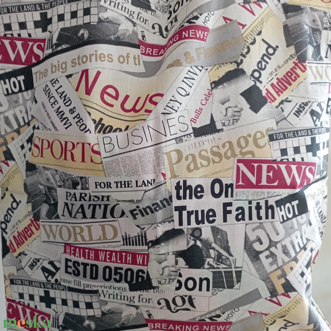 Nagy szatyor - retro ujság mintás textil táska - egyedi bevásárló szatyor - textil szatyor - mosható szatyor - táska & tok - bevásárlás & shopper táska - shopper, textiltáska, szatyor - Meska.hu Nagy szatyor - retro ujság mintás textil táska - egyedi bevásárló szatyor - textil szatyor - mosható szatyor - táska & tok - bevásárlás & shopper táska - shopper, textiltáska, szatyor - Meska.hu