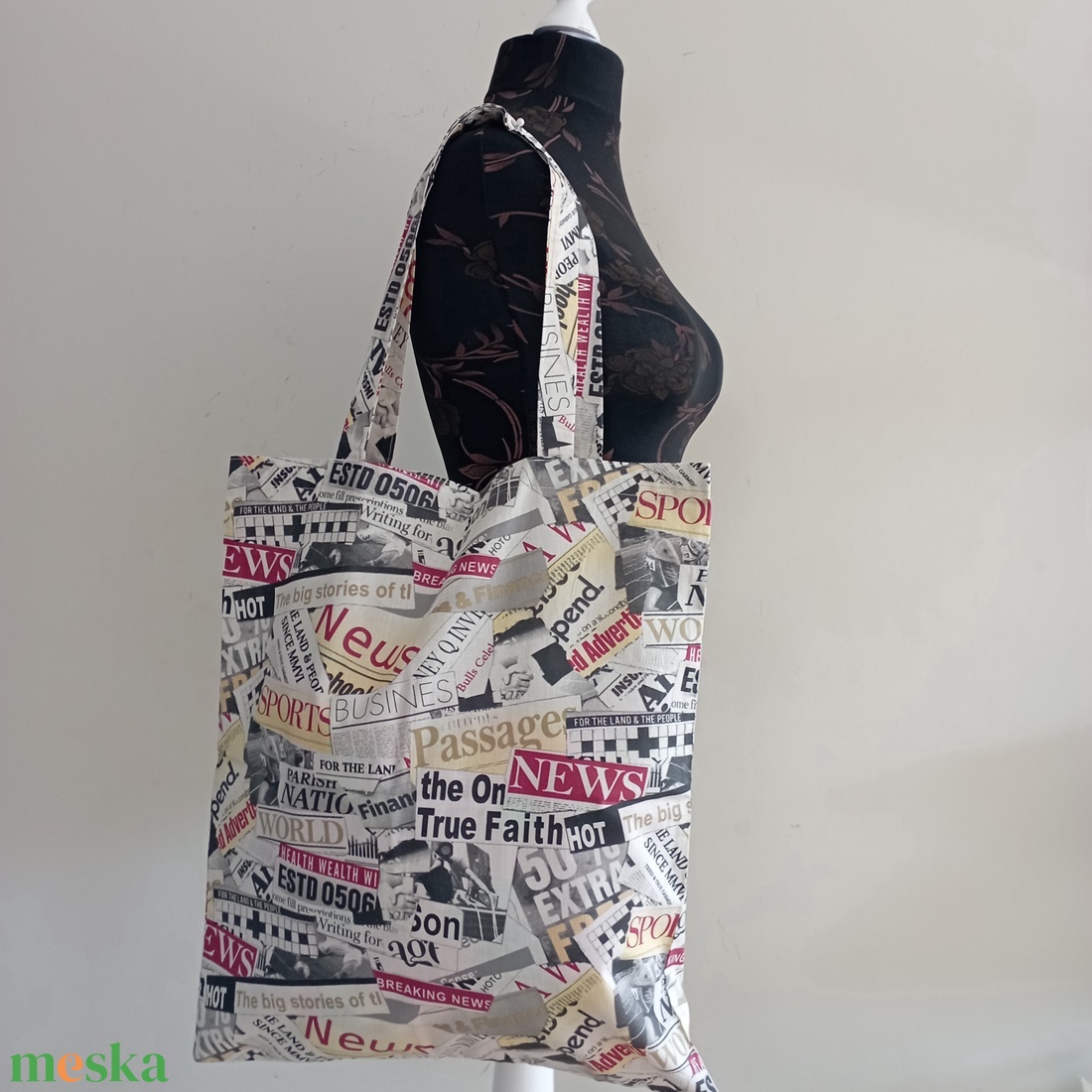 Nagy szatyor - retro ujság mintás textil táska - egyedi bevásárló szatyor - textil szatyor - mosható szatyor - táska & tok - bevásárlás & shopper táska - shopper, textiltáska, szatyor - Meska.hu Nagy szatyor - retro ujság mintás textil táska - egyedi bevásárló szatyor - textil szatyor - mosható szatyor - táska & tok - bevásárlás & shopper táska - shopper, textiltáska, szatyor - Meska.hu