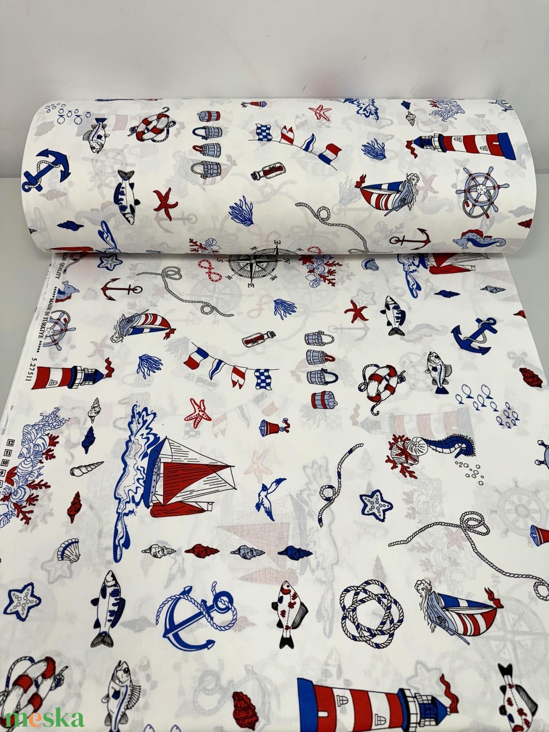 Tengerész mints méterrú - kellékek & szerszámok - méteráru - anyagcsomag - Meska.hu Tengerész mints méterrú - kellékek & szerszámok - méteráru - anyagcsomag - Meska.hu