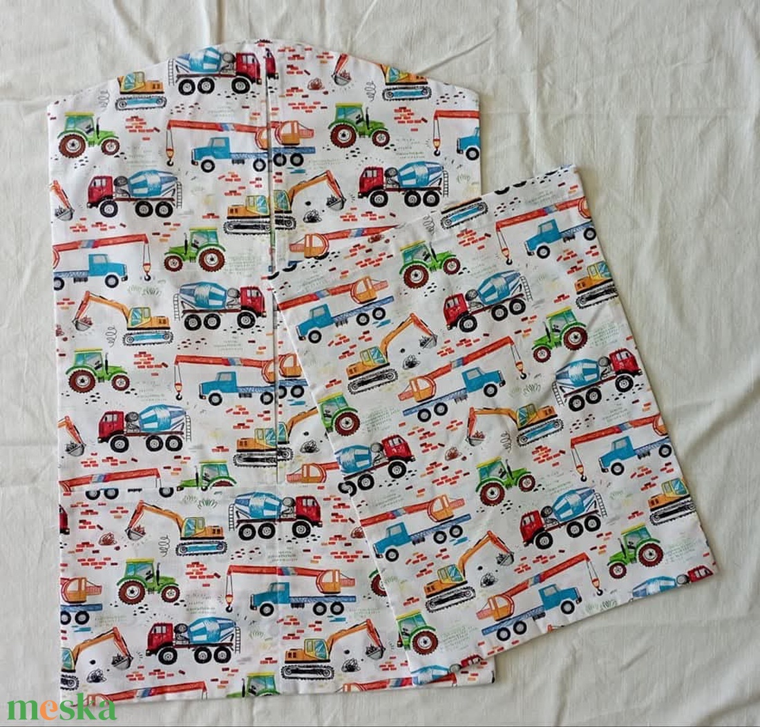 Ovis ágynemű - munkagép mintás ovis takaro és párna szett - játék & sport - ovis felszerelés - ovis ágynemű - Meska.hu