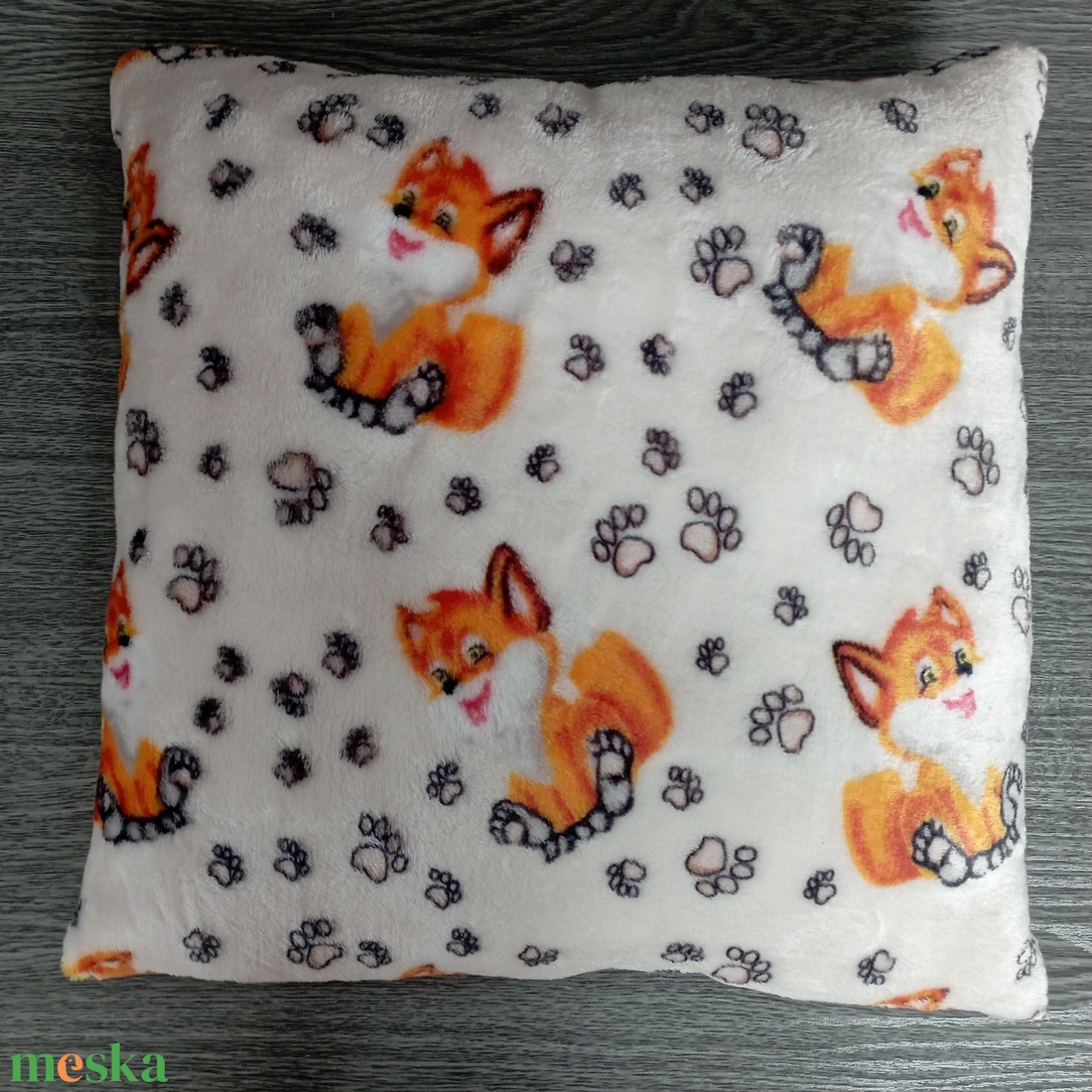 Gyerek kisp�rna róka mint�s - játék & sport - ovis felszerelés - ovis párna, kispárna - Meska.hu
