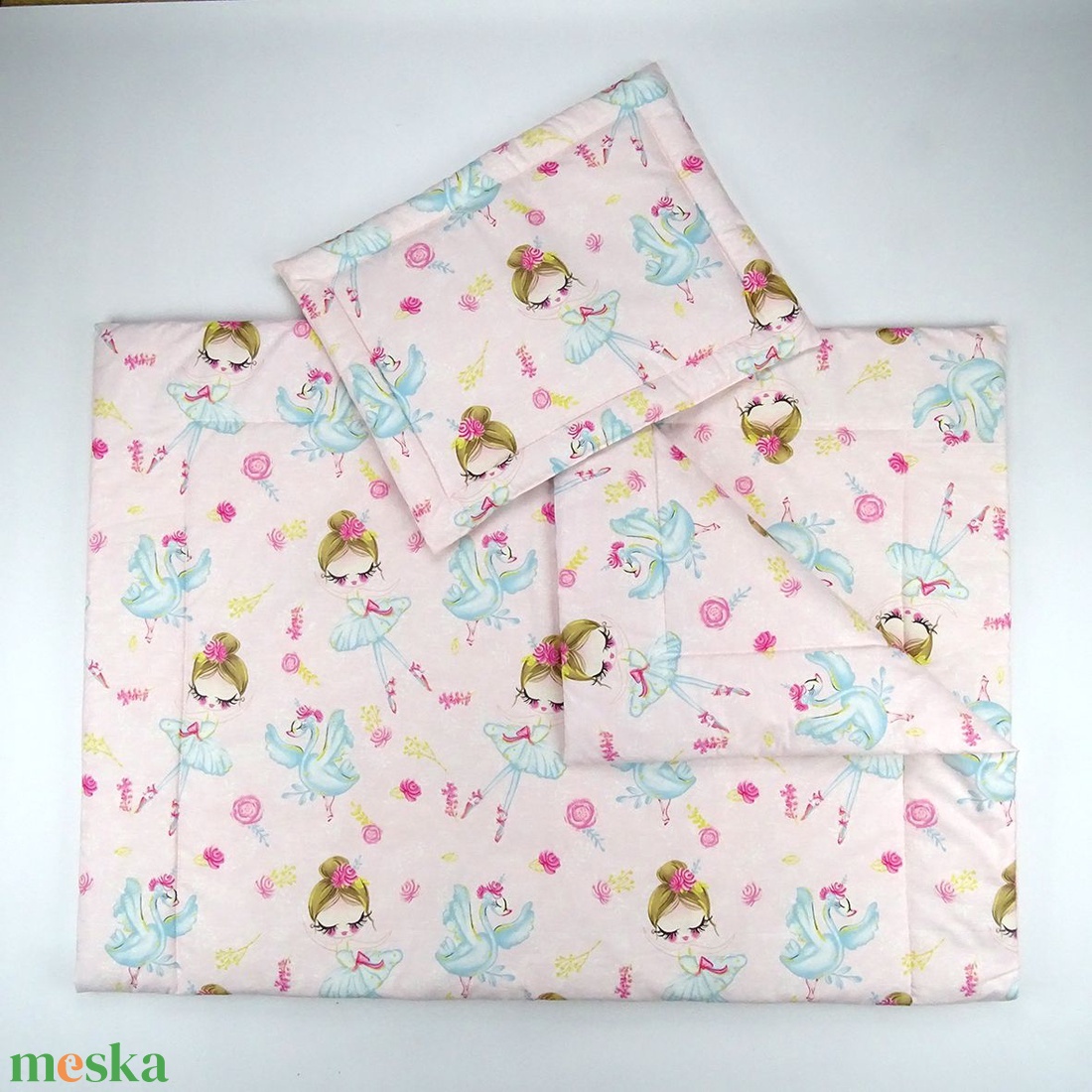  3 részes Egyedi ovis ágynemű -ballerína mintás ovis takaró  -  párna - derékalj szett - játék & sport - ovis felszerelés - ovis ágynemű - Meska.hu