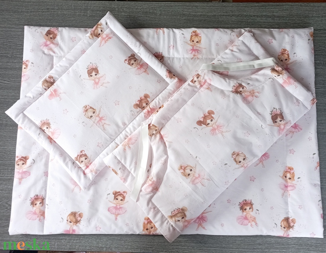  3 részes Egyedi ovis ágynemű -ballerína mintás ovis takaró  -  párna - derékalj szett - játék & sport - ovis felszerelés - ovis ágynemű - Meska.hu