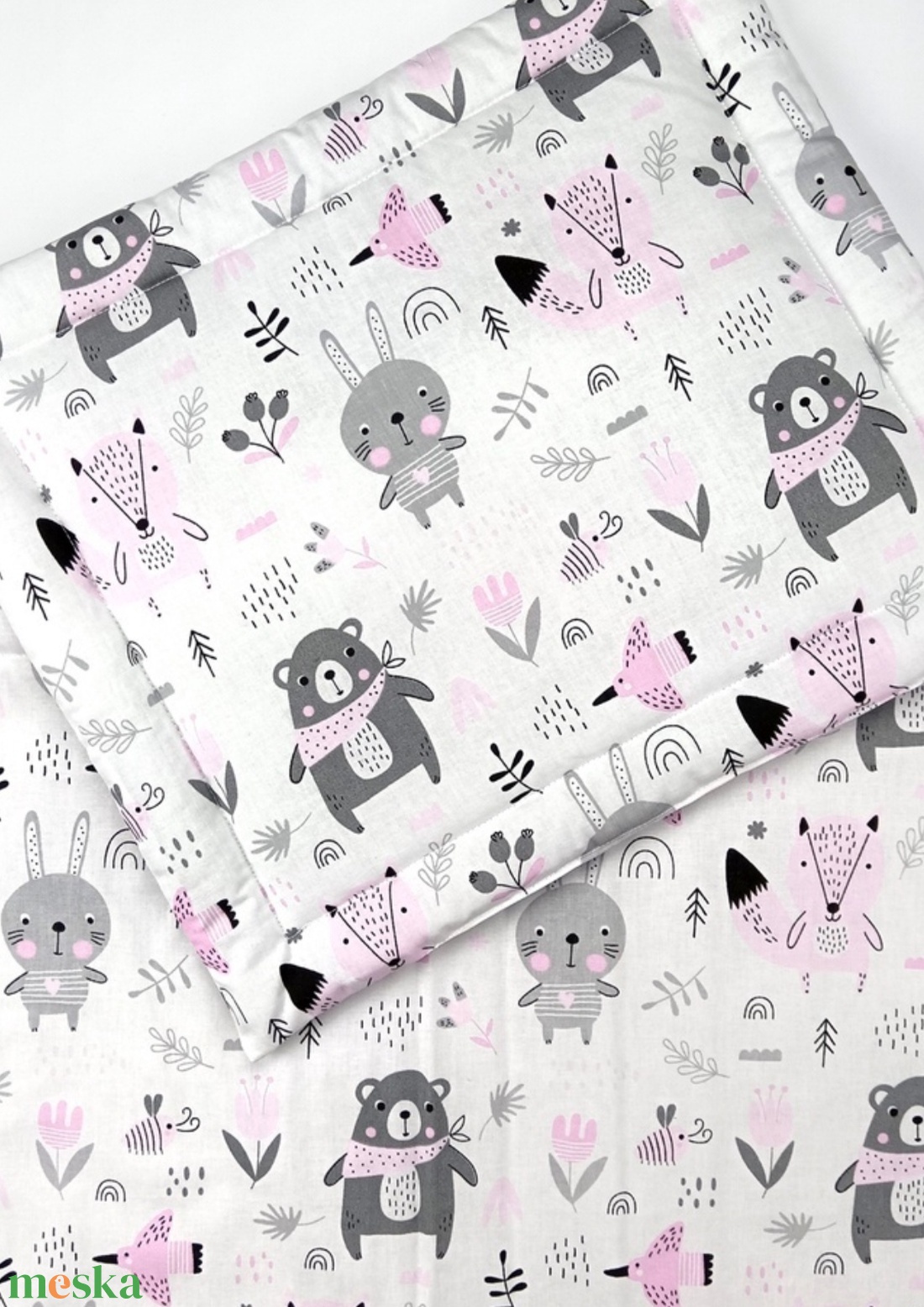 Ovis ágynemű - macis,rókás mintás ovis takaro és párna szett - játék & sport - ovis felszerelés - ovis ágynemű - Meska.hu