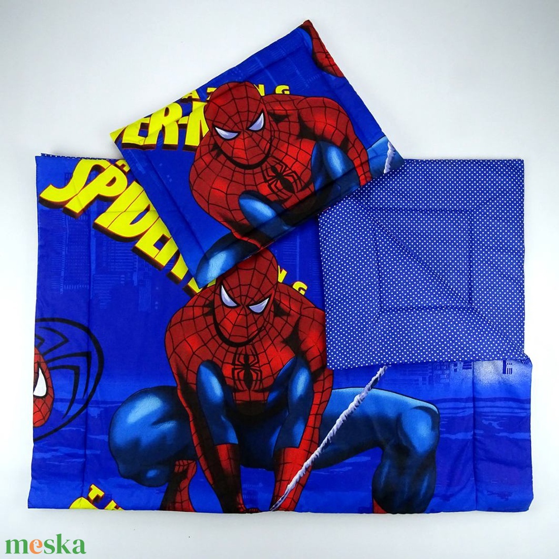 Ovis ágynemű - pókember mintás ovis takaró és párna szett - játék & sport - ovis felszerelés - ovis ágynemű - Meska.hu