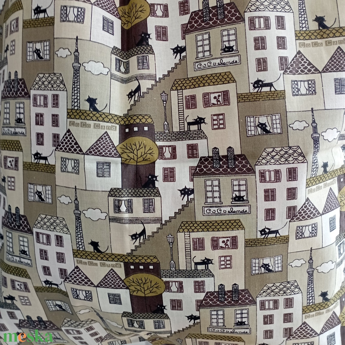 Nagy szatyor - kutya mintás textil táska - egyedi bevásárló szatyor - textil szatyor - mosható szatyor - táska & tok - bevásárlás & shopper táska - shopper, textiltáska, szatyor - Meska.hu