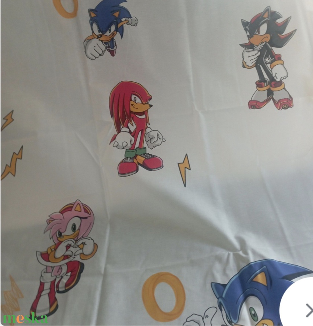 Bélelt Sonic és verdák mintás lepedő óvodai fektetőre - tűzoltó mintás derékalj - játék & sport - ovis felszerelés - ovis lepedő - Meska.hu