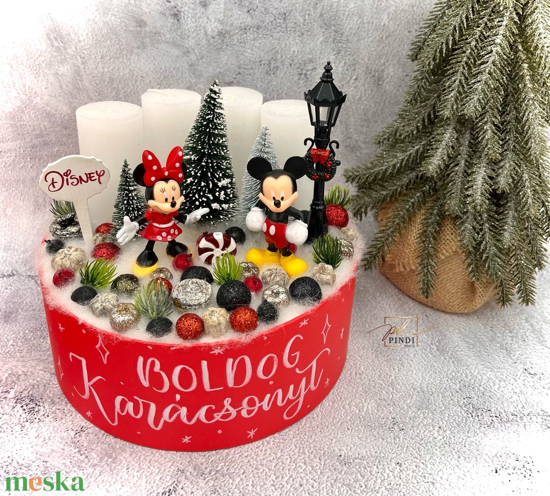 Mickey Minnie adventi box Boldog Karácsonyt piros - karácsony - adventi díszek - adventi asztaldísz - Meska.hu Mickey Minnie adventi box Boldog Karácsonyt piros - karácsony - adventi díszek - adventi asztaldísz - Meska.hu