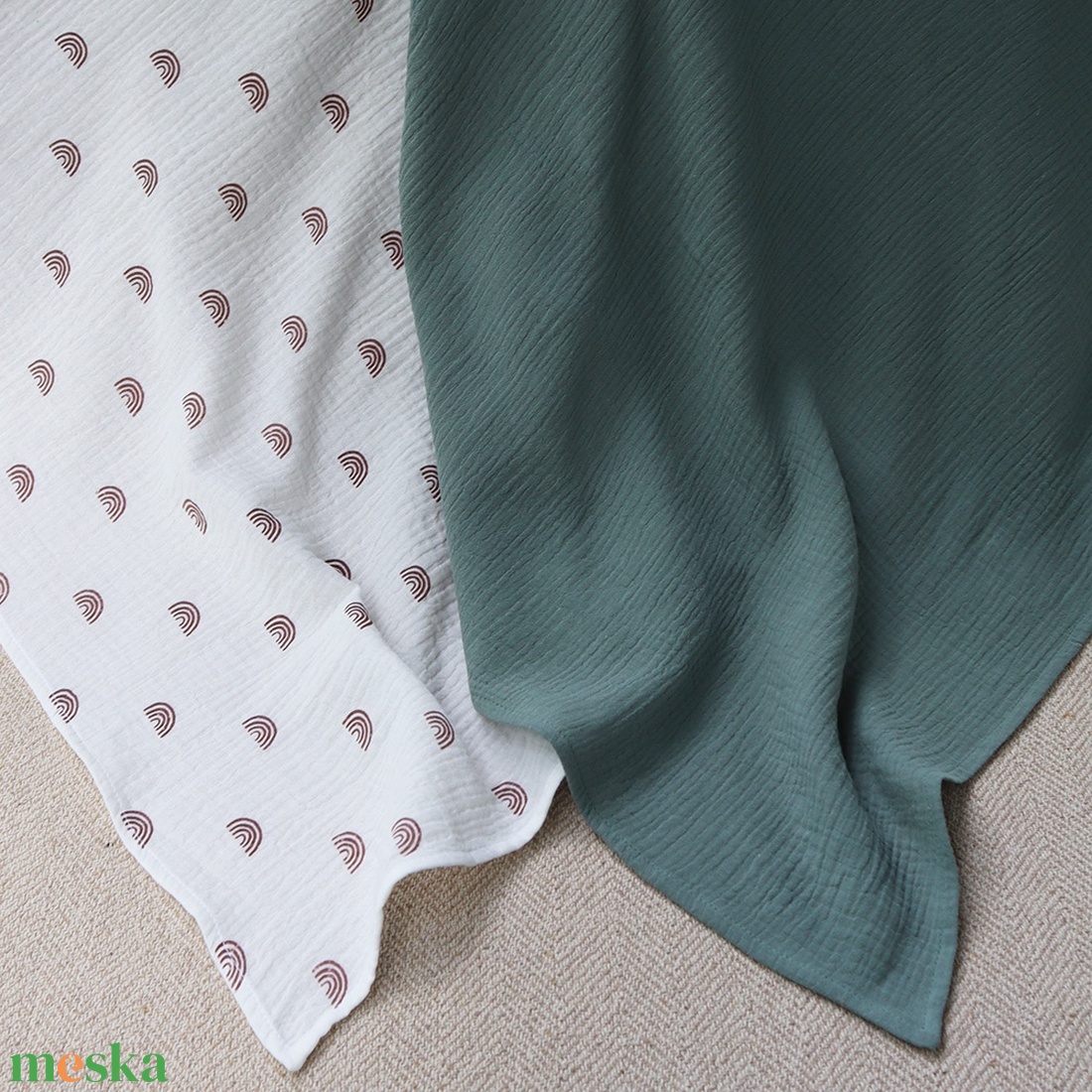 Olive Green Bunny Rainbow Box - Baba ajándékdoboz / Babaváró ajándék / Babalátogató ajándék - baba - mama - babalátogató ajándékcsomag - Meska.hu