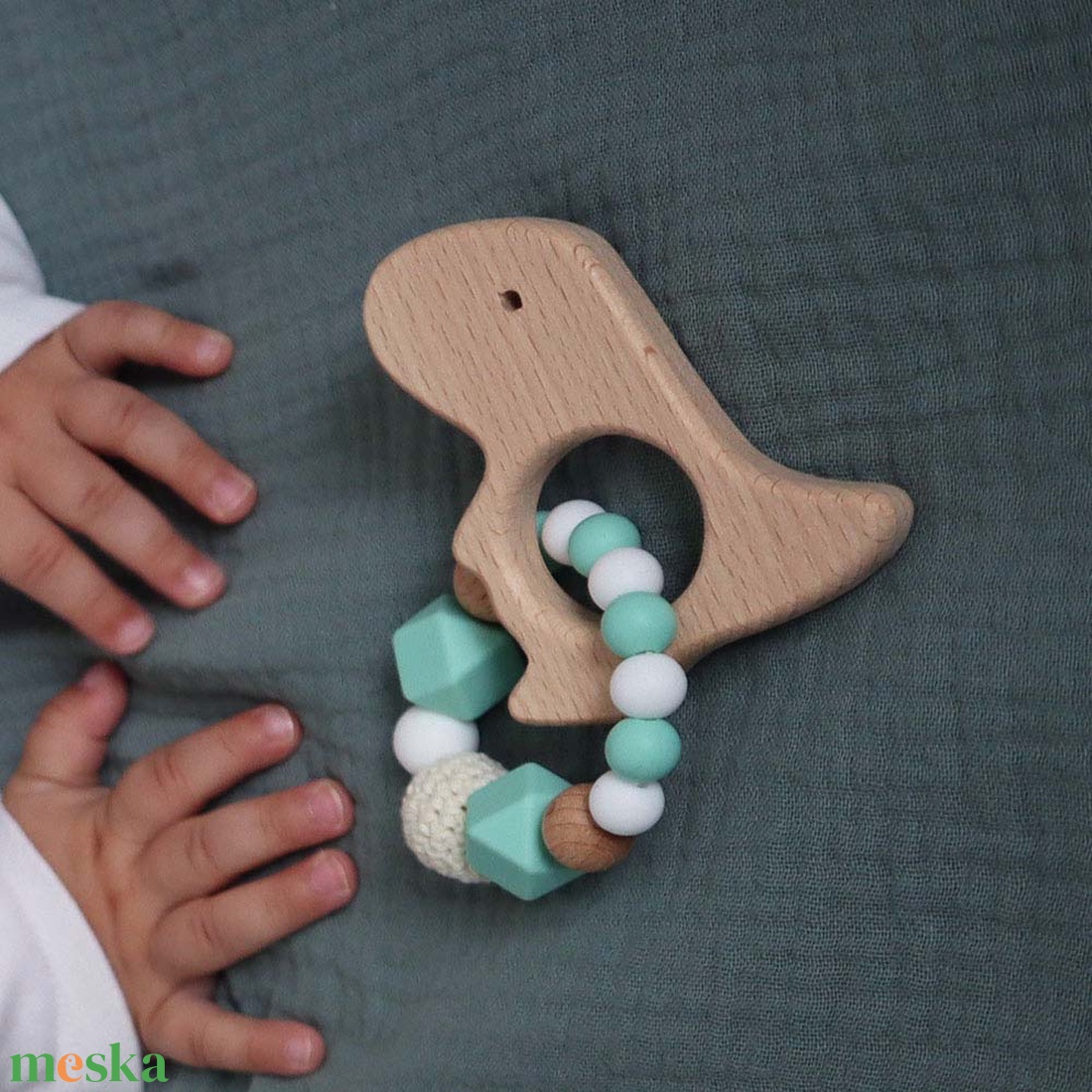 Mint Green Bunny Selection Box - Baba ajándékdoboz / Babaváró ajándék / Babalátogató ajándék - baba - mama - babalátogató ajándékcsomag - Meska.hu