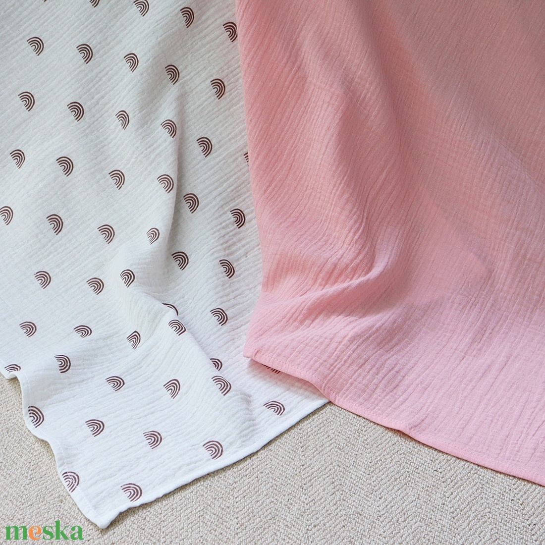 Pink - Rainbow babakendő csomag (2db) - baba - mama - baba ágynemű - babatakaró, gyerek pléd - Meska.hu