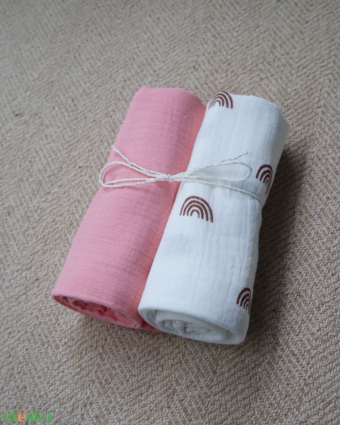 Pink - Rainbow babakendő csomag (2db) - baba - mama - baba ágynemű - babatakaró, gyerek pléd - Meska.hu