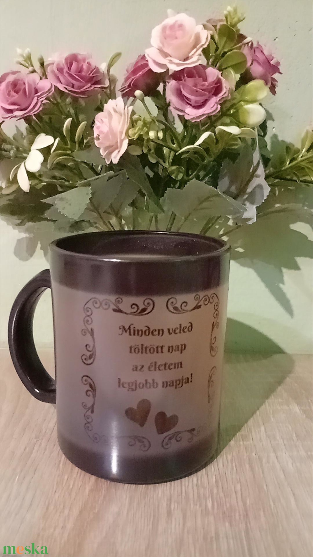 Varázs fekete üveg bögre - otthon & életmód - konyhafelszerelés, tálalás - tálalás - bögre & csésze - Meska.hu