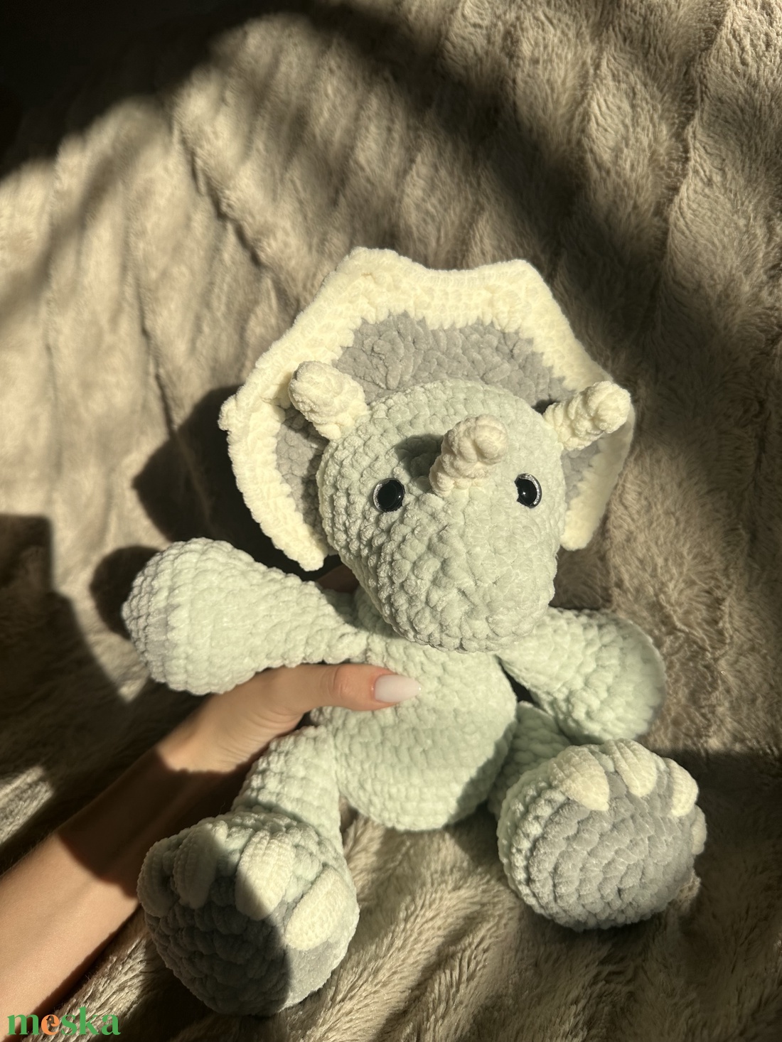 Horgolt dinó plüss - játék & sport - plüssállat & játékfigura - plüss dínók - Meska.hu