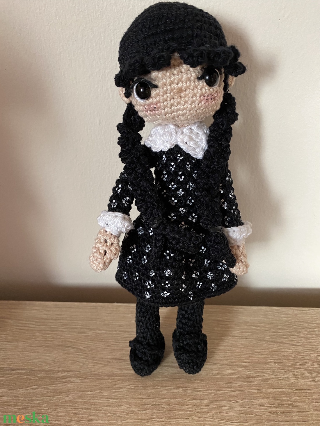 Wednesday Addams horgolt baba amigurumi - játék & sport - baba & babaház - baba - Meska.hu Wednesday Addams horgolt baba amigurumi - játék & sport - baba & babaház - baba - Meska.hu