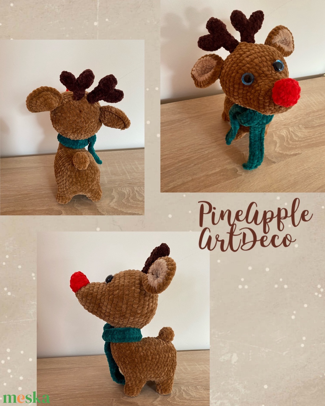 Horgolt csillogó szemű Rudolf a rénszarvas amigurumi (Messza) - karácsony - karácsonyi lakásdekoráció - karácsonyi manók, figurák - Meska.hu Horgolt csillogó szemű Rudolf a rénszarvas amigurumi (Messza) - karácsony - karácsonyi lakásdekoráció - karácsonyi manók, figurák - Meska.hu