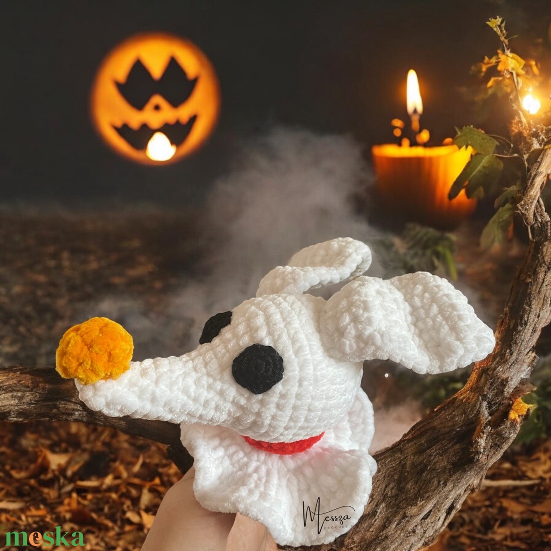 Horgolt Zeró , a szellemkutya amigurumi (Messza) - otthon & életmód - dekoráció - halloween - halloweeni figurák - Meska.hu Horgolt Zeró , a szellemkutya amigurumi (Messza) - otthon & életmód - dekoráció - halloween - halloweeni figurák - Meska.hu