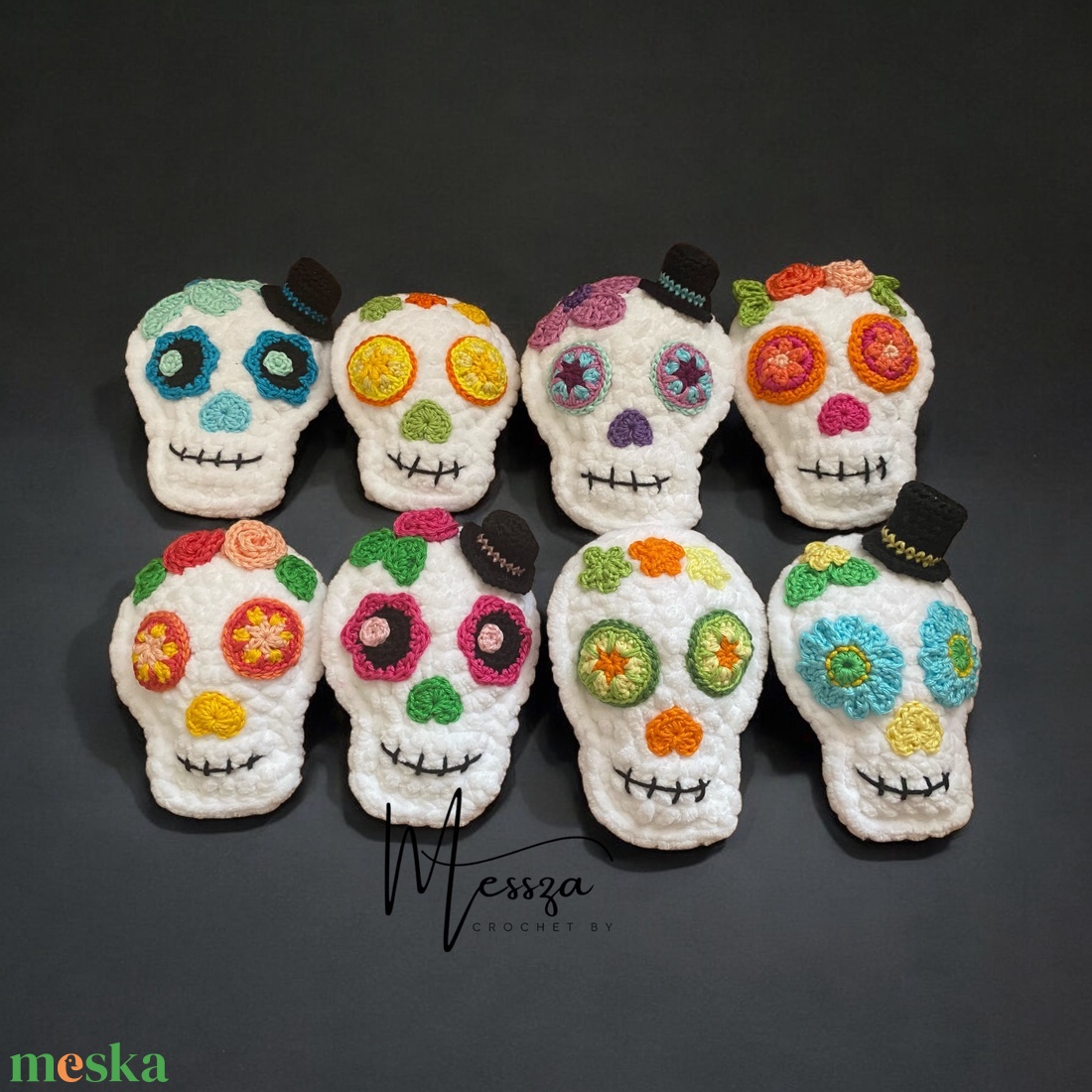 Horgolt mexikói stílusú koponya Halloween dekoráció amigurumi (Messza) - otthon & életmód - dekoráció - halloween - halloweeni figurák - Meska.hu Horgolt mexikói stílusú koponya Halloween dekoráció amigurumi (Messza) - otthon & életmód - dekoráció - halloween - halloweeni figurák - Meska.hu