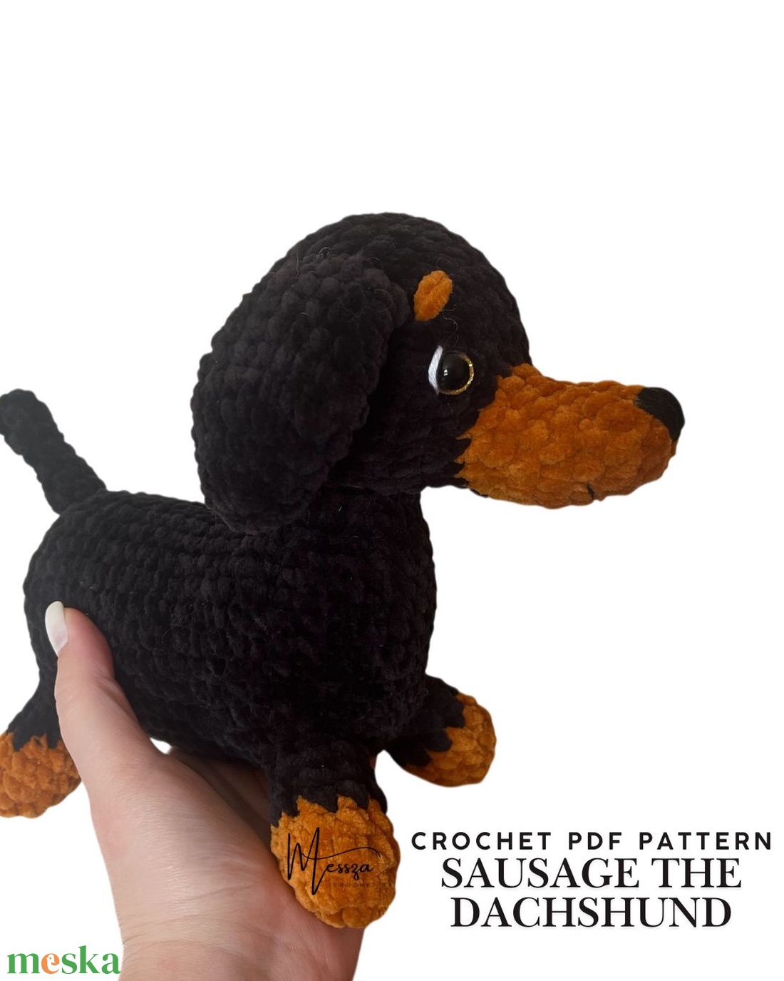 Tacskó horgolásminta � részletes amigurumi PDF (angol leírással) - diy (csináld magad) - szabásminta, útmutató - horgolási minta - Meska.hu