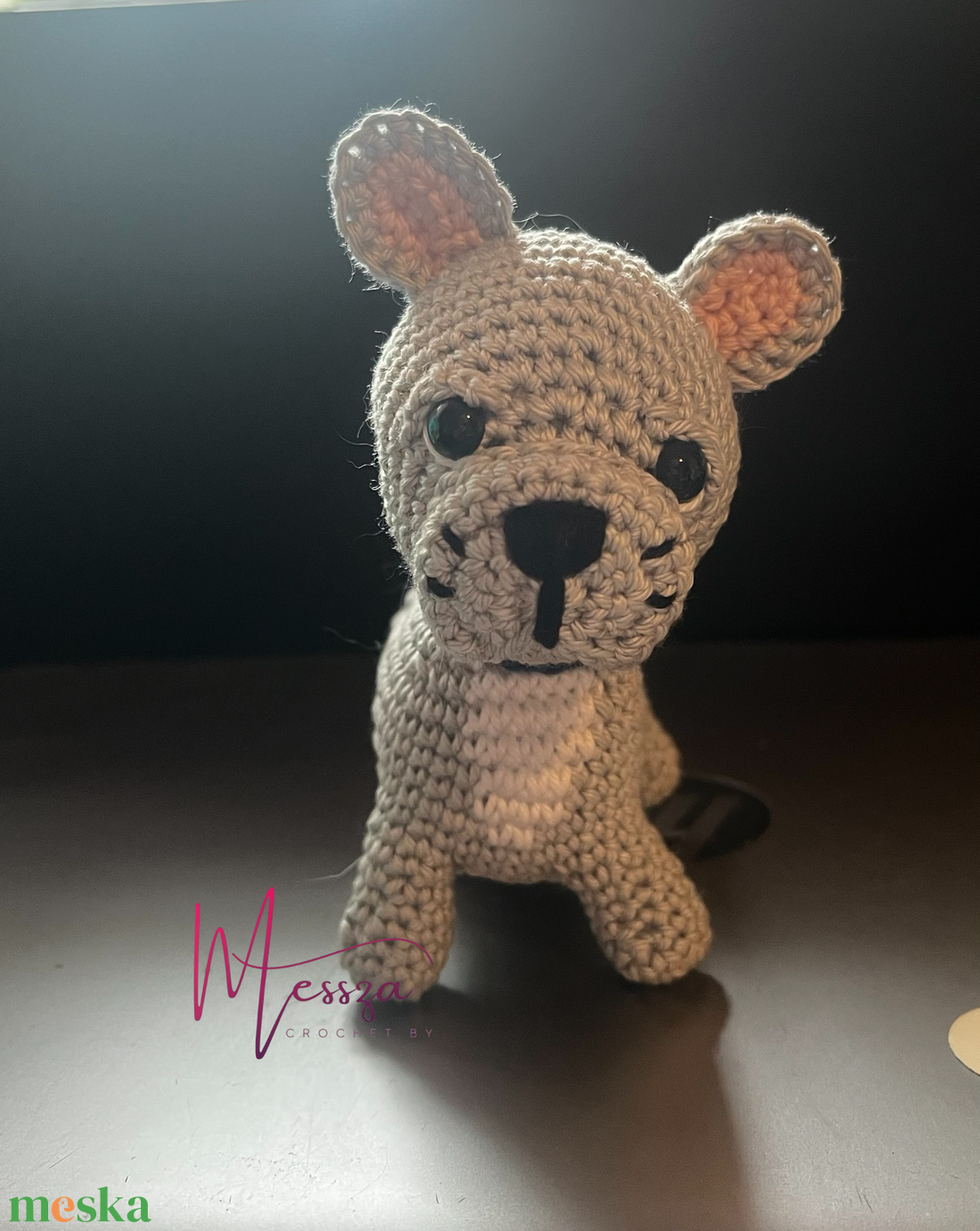 Horgolt francia bulldog kutya amigurumi (Messza) - játék & sport - plüssállat & játékfigura - kutya - Meska.hu
