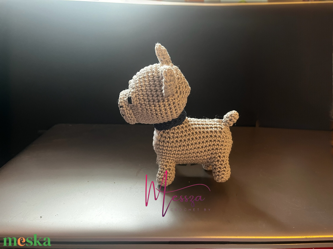 Horgolt francia bulldog kutya amigurumi (Messza) - játék & sport - plüssállat & játékfigura - kutya - Meska.hu