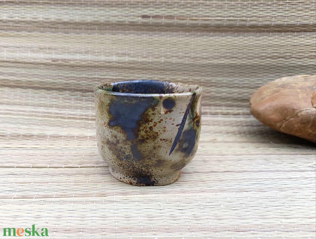 Korongozott kerámia teás csésze - otthon & életmód - konyhafelszerelés, tálalás - tálalás - bögre & csésze - Meska.hu