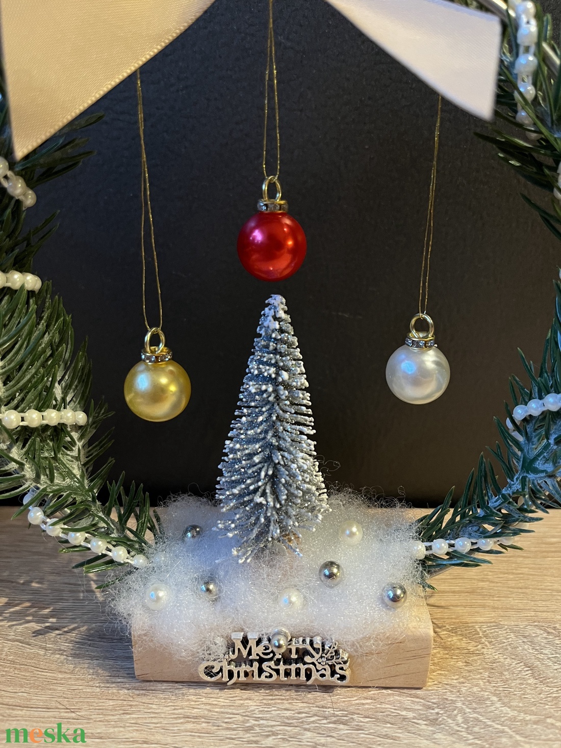 Karácsonyfás asztali dísz - otthon & életmód - dekoráció - asztal és polc dekoráció - asztaldísz - Meska.hu