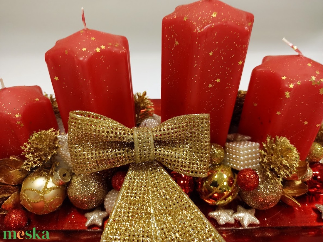 Arany masnis adventi asztali dísz - karácsony - adventi díszek - adventi koszorú - Meska.hu Arany masnis adventi asztali dísz - karácsony - adventi díszek - adventi koszorú - Meska.hu