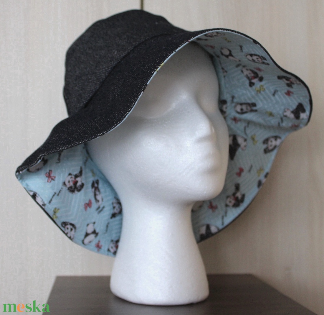 Kifordítható nyári mintás kalap - inside-out bucket hat - panda mintával - ruha & divat - sál, sapka, kendő - kalap - Meska.hu