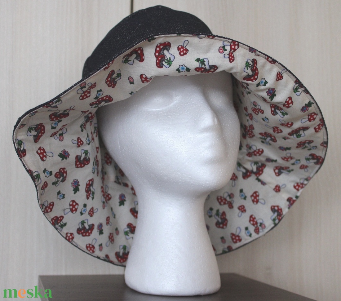 Kifordítható nyári mintás kalap - inside-out bucket hat - gomba mintával - ruha & divat - sál, sapka, kendő - kalap - Meska.hu