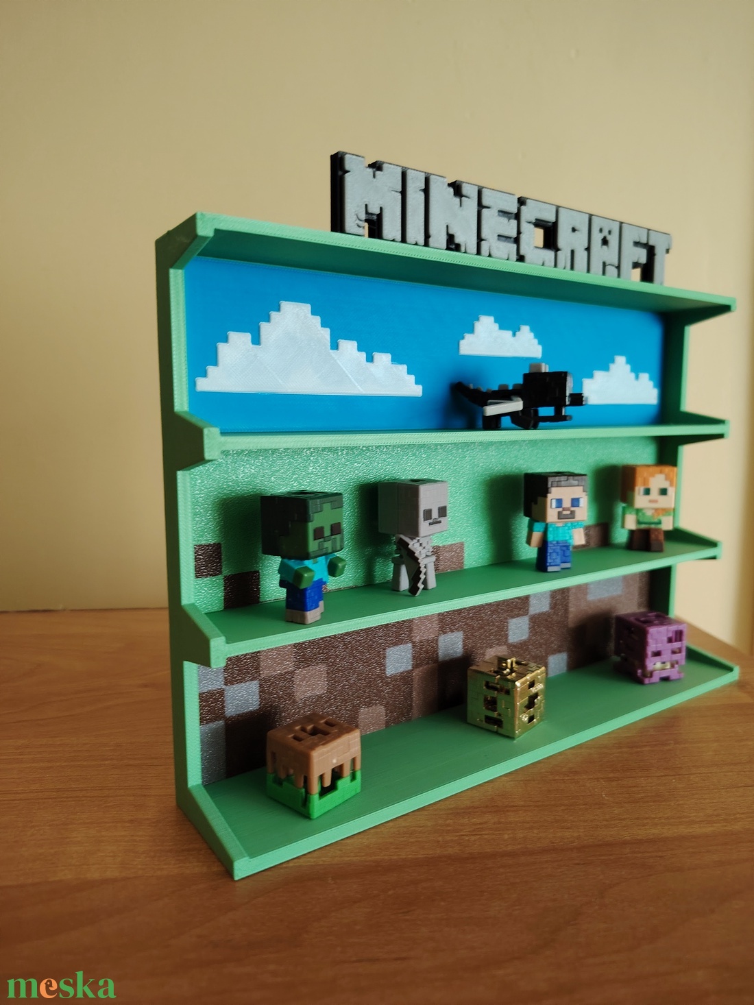 Minecraft kinder figura tartó - otthon & életmód - dekoráció - dekoratív figurák és szobrok - Meska.hu