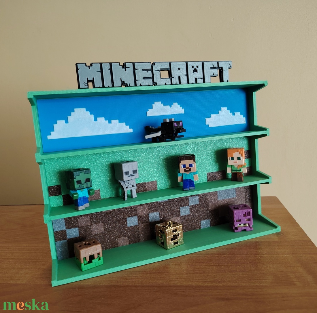 Minecraft kinder figura tartó - otthon & életmód - dekoráció - dekoratív figurák és szobrok - Meska.hu