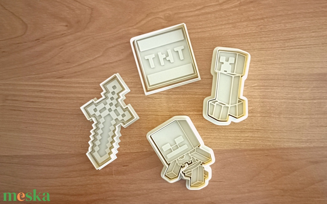 Minecraft süti kiszúró szett - otthon & életmód - konyhafelszerelés, tálalás - sütés, főzés - sütikiszúró - Meska.hu