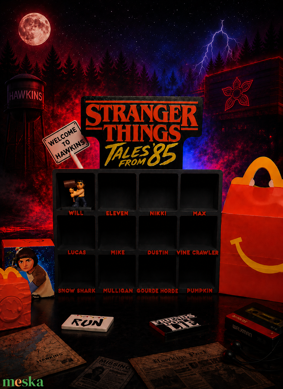 Stranger Things: Tales from �85 Happy Meal figuratartó - otthon & életmód - dekoráció - asztal és polc dekoráció - díszdoboz - Meska.hu