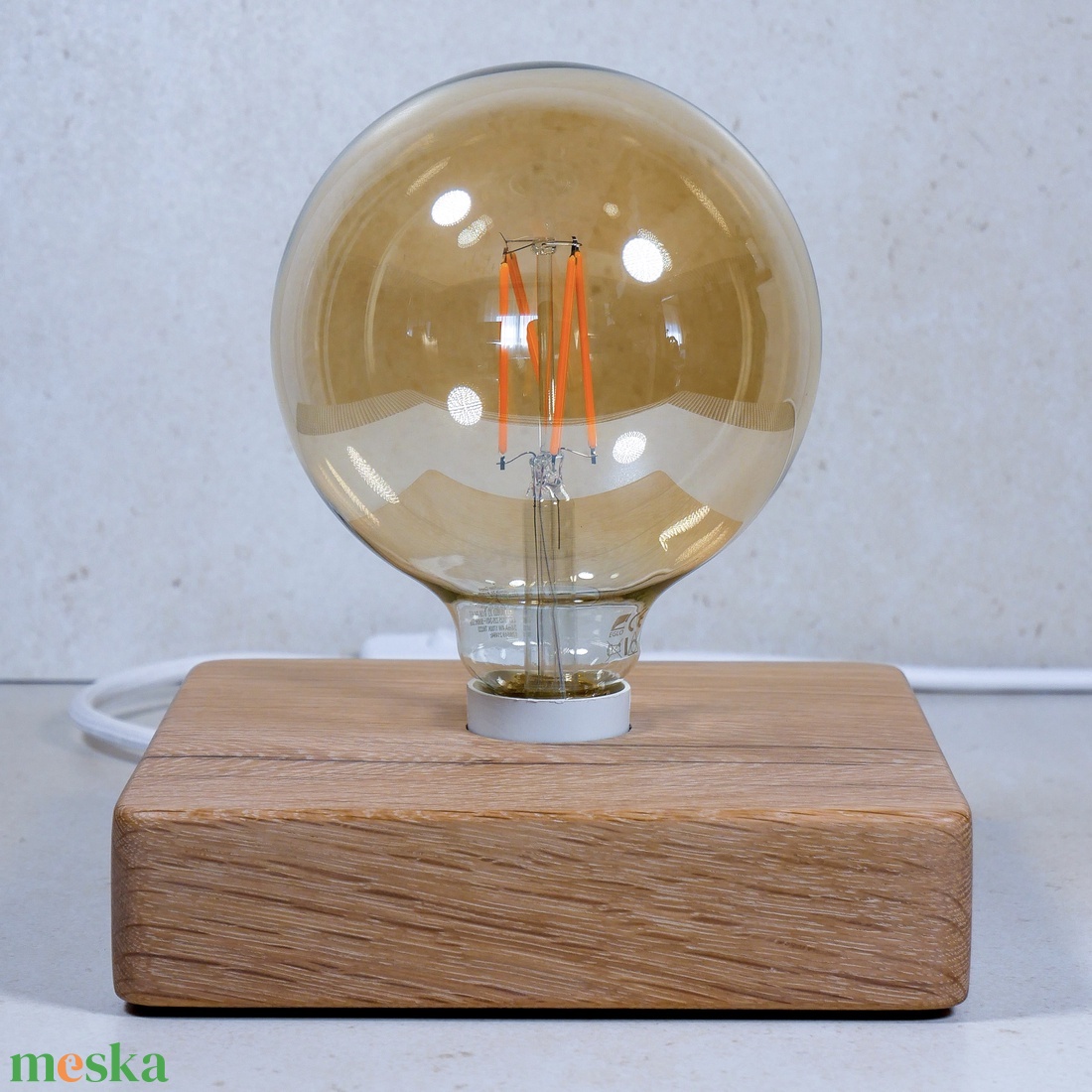 Tölgy-epoxy Lámpa - Natura Oak - otthon & életmód - lámpa - hangulatlámpa - Meska.hu