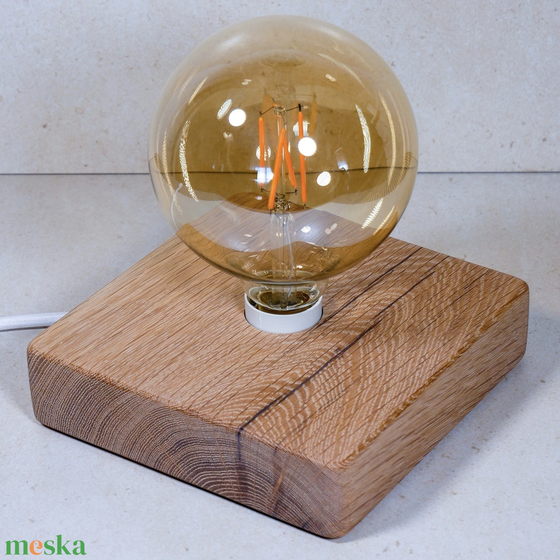 Tölgy-epoxy Lámpa - Natura Oak - otthon & életmód - lámpa - hangulatlámpa - Meska.hu