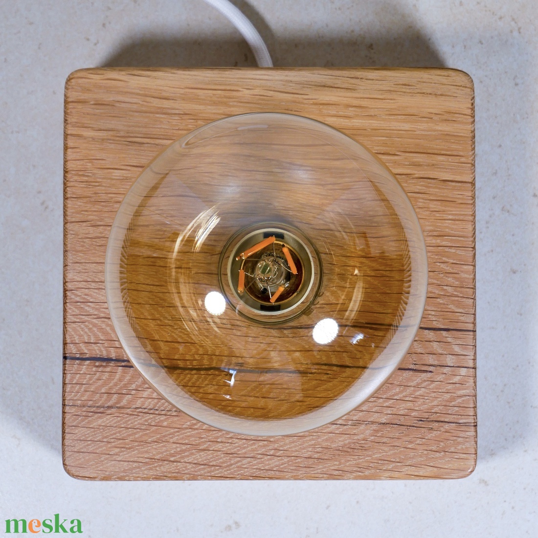 Tölgy-epoxy Lámpa - Natura Oak - otthon & életmód - lámpa - hangulatlámpa - Meska.hu