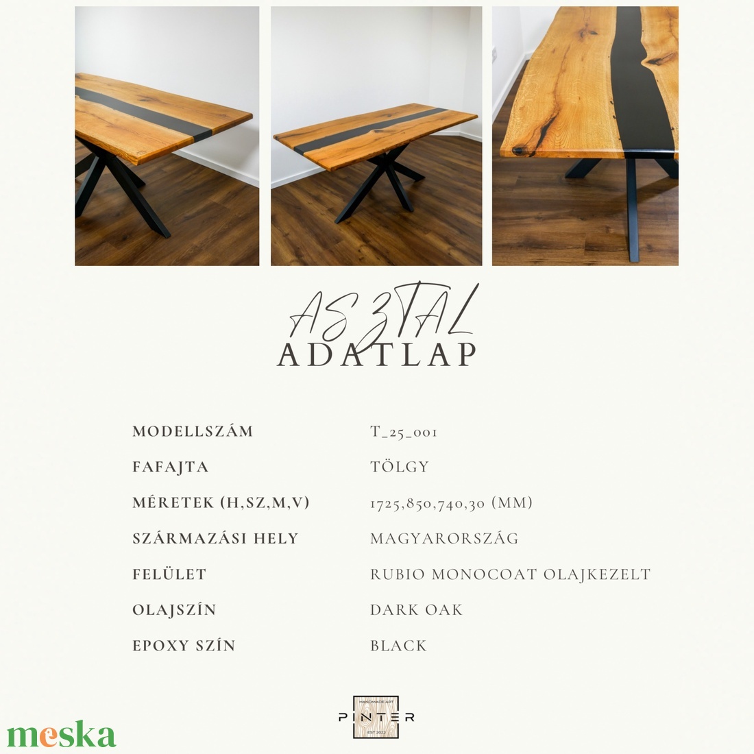 Epoxy-Tölgy étkezőasztal - otthon & életmód - bútor - asztal - Meska.hu Epoxy-Tölgy étkezőasztal - otthon & életmód - bútor - asztal - Meska.hu