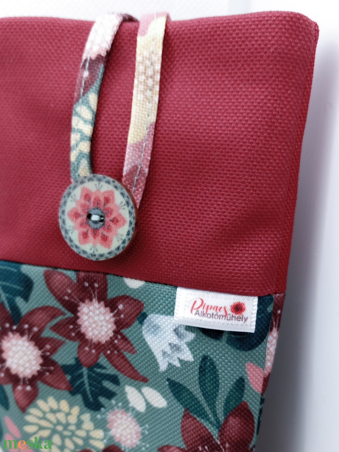 Bordó, virágos vízhatlan textil telefontok - táska & tok - pénztárca & más tok - telefontok - Meska.hu Bordó, virágos vízhatlan textil telefontok - táska & tok - pénztárca & más tok - telefontok - Meska.hu