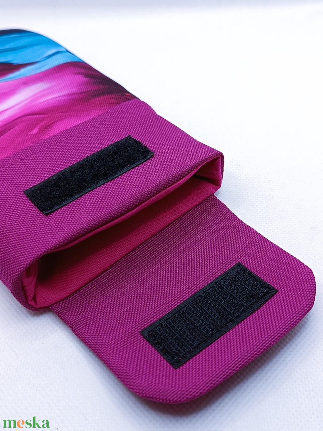 Magenta és türkiz tollak vízhatlan textil telefontok - táska & tok - pénztárca & más tok - telefontok - Meska.hu