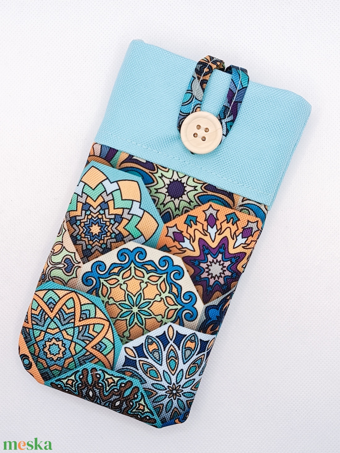 Türkiz mandalák vízhatlan textil telefontok - táska & tok - pénztárca & más tok - telefontok - Meska.hu Türkiz mandalák vízhatlan textil telefontok - táska & tok - pénztárca & más tok - telefontok - Meska.hu
