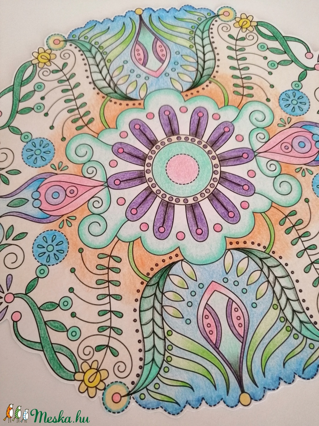 Színes ceruzás mandala - otthon & lakás - dekoráció - kép & falikép - Meska.hu Színes ceruzás mandala - otthon & lakás - dekoráció - kép & falikép - Meska.hu